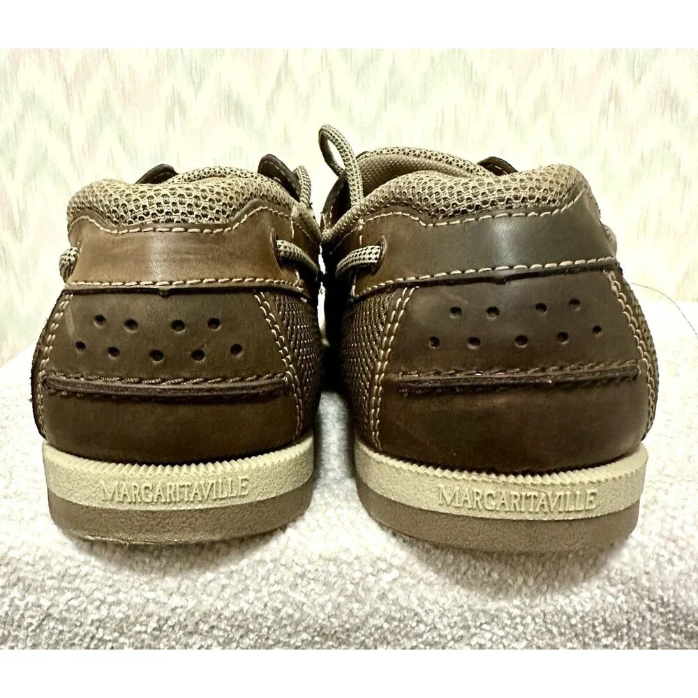 Margaritaville Men's Anchor Lace Boat Shoe Brown Size 10 MG1301E